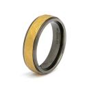 6 mm Titanring mit schwarzem und goldenem Finish - Duplus Black Gold